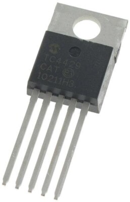 TC4429 FET Driver 55nS On/55nS Off 1 outputs 6A Inverting TO-220-5 | US Ship