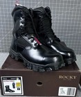Rocky Alpha Force Men's 8-Inch Composite Toe Duty Boots Black Size 10.5 M