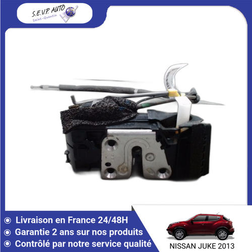 Serrure Avant Gauche Pour NISSAN JUKE 1 PHASE 1 - Réf. 80501-BA60C - Occasion En Bon état, Garantie 12 Mois