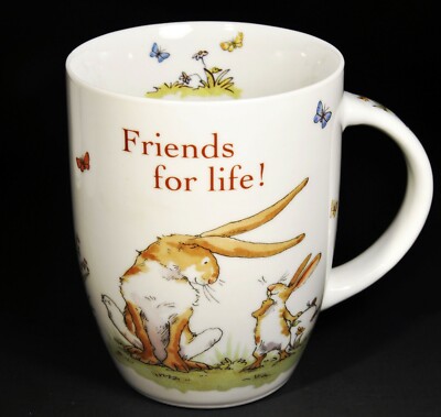 2016 Konitz Porcelain Coffee Mug Guess How Much I Love You Bunny Rabbit Friends 