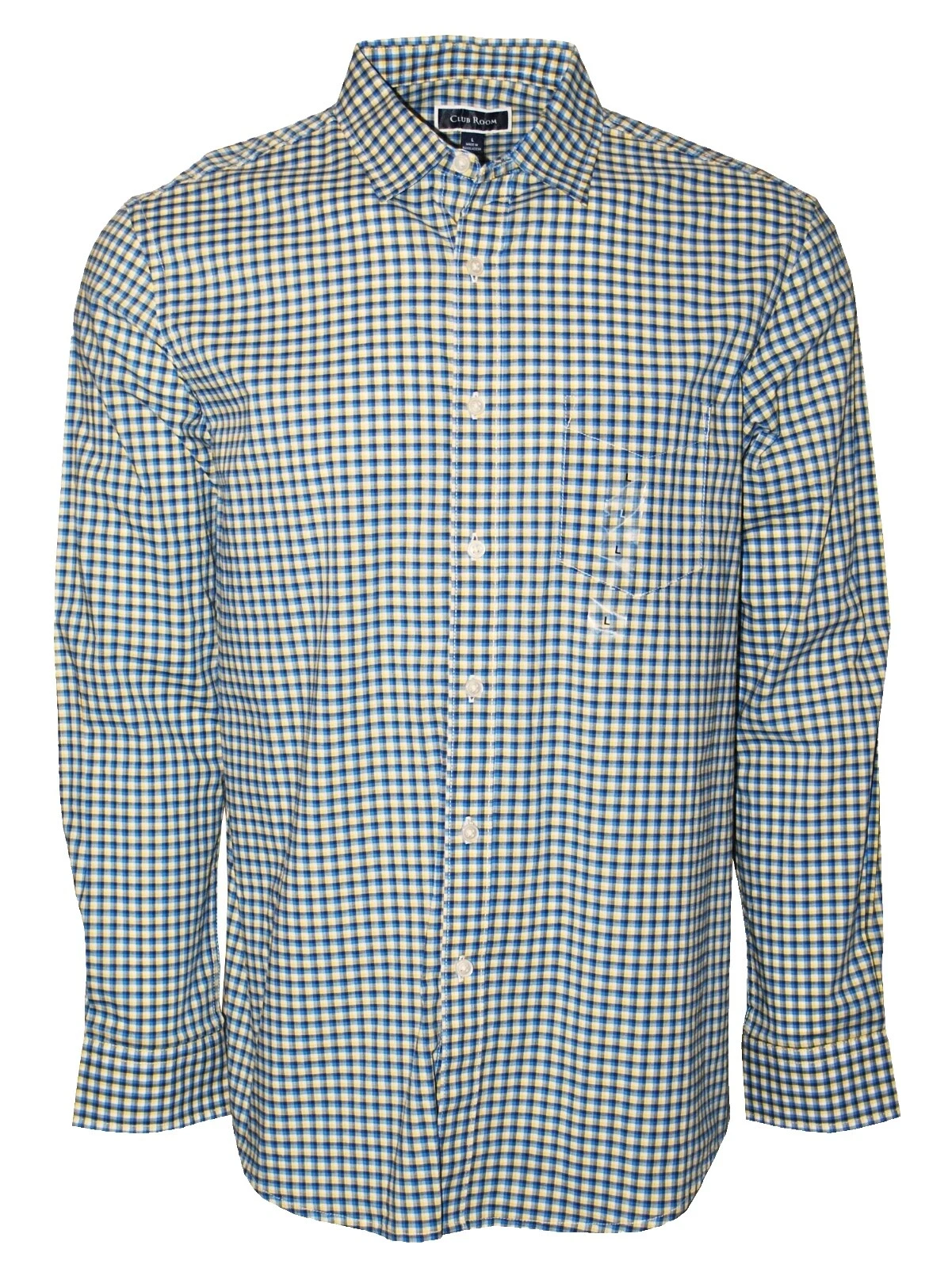 Club Room Size L Long Sleeve Regular Size Casual Button-Down Shirts for Men