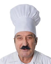 Chef Cooks Bakers White Hat Fancy Dress Costume Outfit Accessory