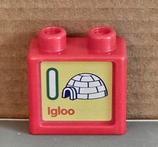 VTECH Ultimate Alphabet Train Replacement Red I/V Double Sided Picture Block