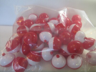 50 2'' FISHING BOBBERS Extra Large Round Ball Floats Plastic Snap on Float Choice