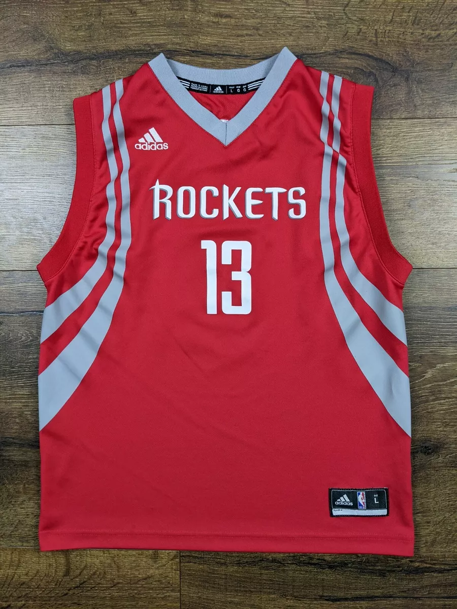 James Harden Red Houston Rockets Adidas Jersey (Size L)