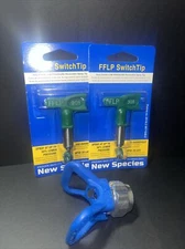 Green fine finish spray tip, 2 Spray Tip with blue guard 208 & 730 ALL sizes.