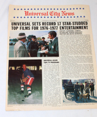 1976-1977 Universal City Studios News Newspaper The Sting Car Wash Smokey Bandit