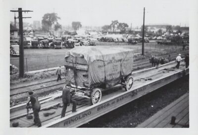 Ringling Bros Circus 1935 transport railway yard Bros RBBB Original Photo