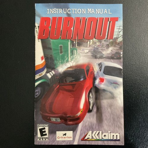 Burnout 1 PS2 PlayStation 2 Instruction Manual Only