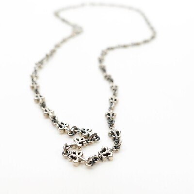 King Baby Studio Fleur De Lis Chain Necklace Fine Silver .925 | eBay