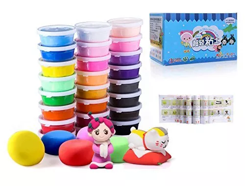 Air Dry Clay 24 Colors Ultra Light Modeling Clay iFergoo Magic
