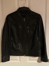 Rag & Bone Women’s Black Leather Biker Jacket Size 10