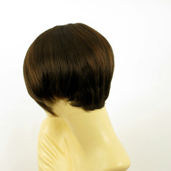 Perruque Courte Femme - Couleur Chocolat Cuivré - YASMINE 627c - Synthétique - Neuve Avec étiquette
