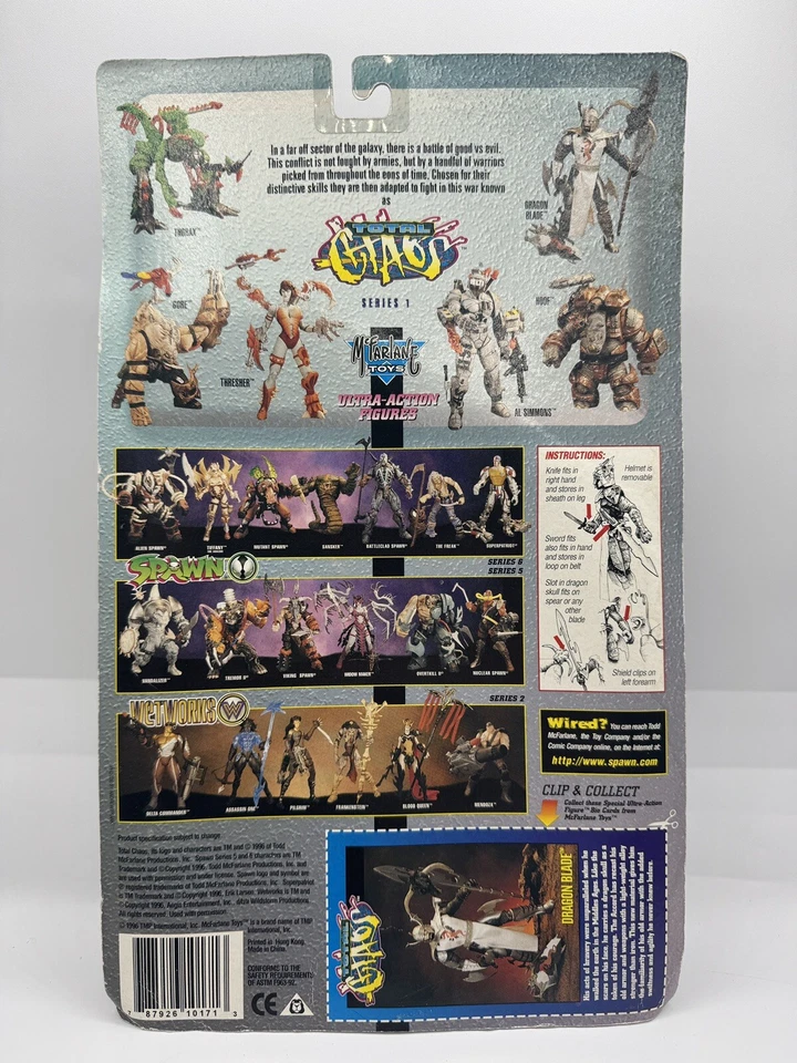 Figura de acción McFarlane Total Chaos 1 Dragon Blade Variant 1996 nueva Foto 2 de 2
