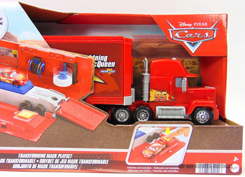 NEW DISNEY PIXAR CARS TRANSFORMING MACK PLAYSET 2 IN 1 GUIDO HDC75 2021 MATTEL - Изображение 4 из 4