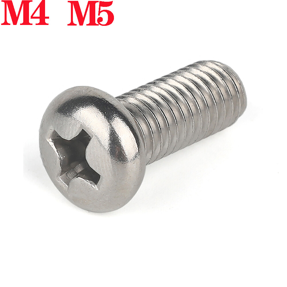 M4x4mm-M4x180mm M5x6mm-M5x200mm Machine Screw Pan Head Phillips