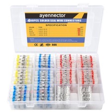 400Pcs Heat Shrink Butt Wire Connectors Terminals Solder Seal Sleeve Waterproof