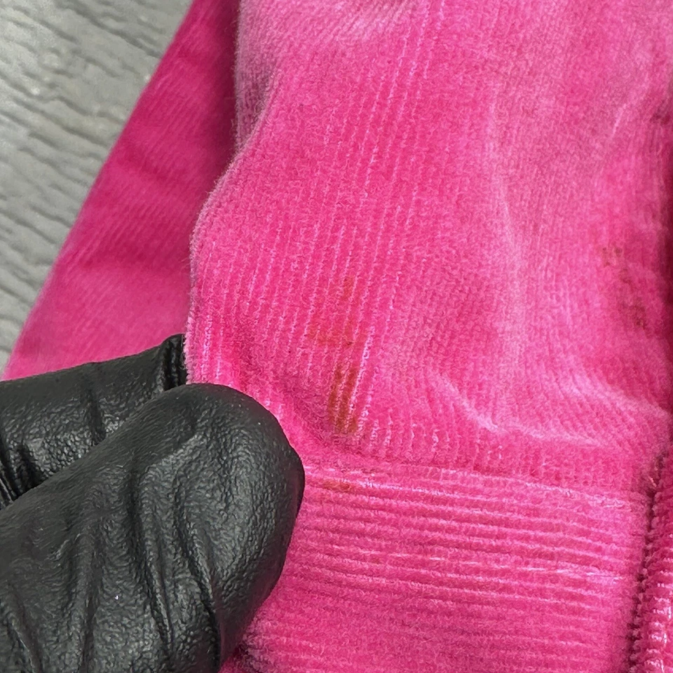 Quacker Factory Jacket Womens 2X Pink Micro Corduroy Full Zip Rhinestone * - Image 4 of 4