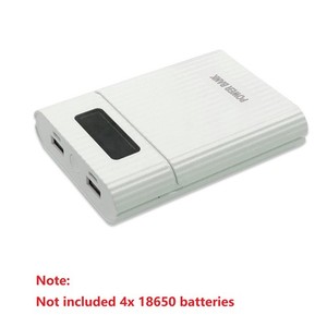 Trousse de la banque d'électricité 4x18650 Chargeur de batterie DIY boîte 2x USB Pour téléphone portable