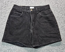 The London Jeans black high waisted denim shorts women size 10 vintage