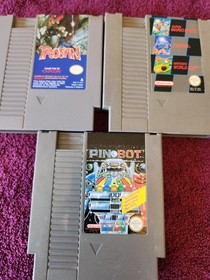 Nintendo NES - 3 Game bundle - inc 3 in 1 Mario Tetris World Cup / Trojan 