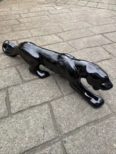 Royal Haeger Pottery Rare Black Ceramic Stalking Panther Sculpture 23"