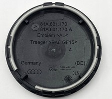 Floating Wheel Center Caps for Audi - Set of 4 Chrome/silver 60mm - Fits A3 A4 A6 S-line Emblem
