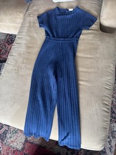 Zara Girls Jumpsuit Jumper Size 8 Navy Blue