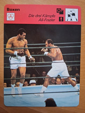 Vintage Larger Trading Card From Boxing Legends Muhammad Ali And Joe Frazier