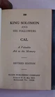 Vintage King Solomon & His Followers California Freemasonry Pocket Book 1947 d7