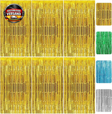 Lametta Vorhang Gold 6 Stück 2x1m für Hochz...