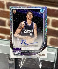 2025-26 Bowman NIQUE CLIFFORD RC #/100 MINI-DIAMOND ROOKIE AUTOGRAPH Hobby Exclu
