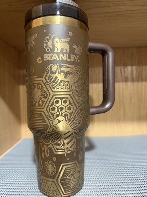 40oz Stanley Tumbler with handle- Laser Engraved- Brown Gold Chroma- Bees Honey