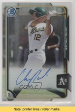 2015 Bowman Chrome Prospects Refractor /499 Chad Pinder #BCAP-CP Auto READ 3e3