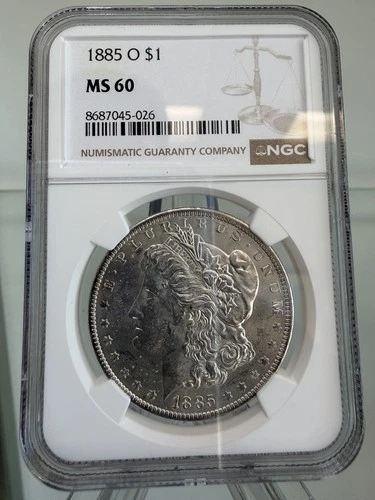 1885 O Morgan Silver Dollar $1 - NGC MS60 - New Orleans