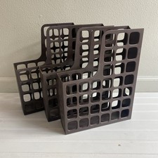 3 Magazine File Holder Boxer Esselte Oxford DecoFile brown vintage office