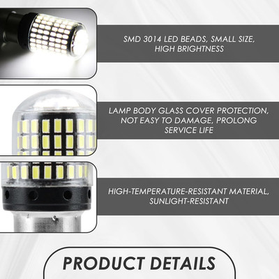 1156 1141 1003 7506 BA15S LED Bulb, 2Pack 12 Volt DC Bayonet Single Contact B...