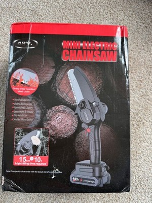 48V Mini Electric Chainsaw Cordless Handheld Pruning Saw Rechargeable Wood Cuter