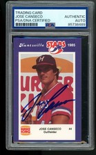 Jose Canseco 1985 Huntsville BK MINOR LEAGUE ROOKIE RC Signed PSA AUTO Slabbed