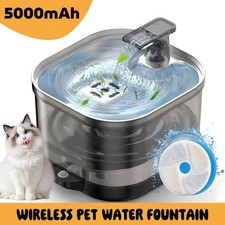 2L Trinkbrunnen für Katze Kabellos Edelstahl...