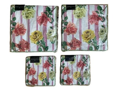 NIP Rare 4 Pkgs MacKenzie Childs GARDEN GALA Paper NAPKINS Dinner Cocktail Fair