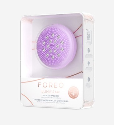 NiB FOREO Luna 4 hair LED redlight therapy hair growth scalp massager lavender