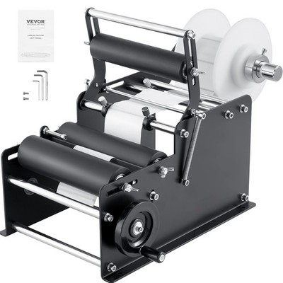 Manual Round Labeling Machine, 15-20pcs/min, Bottle Label Applicator for Round B