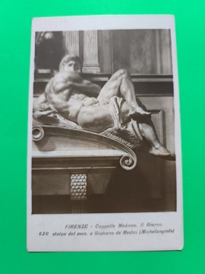 FLORENCE MEDICINAL CHAPELS STATUE TO GIULIANO DE DOCTORS UNTRAVELED POSTCARD