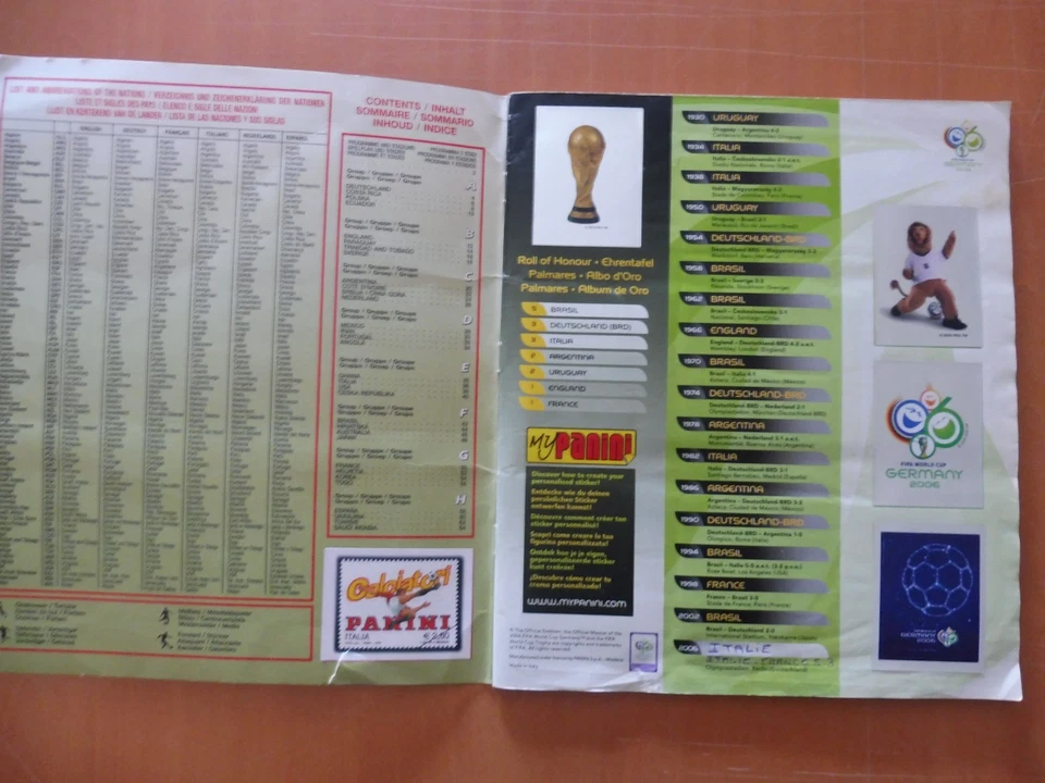 ANCIEN ALBUM PANINI  COUPE DU MONDE  ALLEMAGNE 2006 COMPLET - COLLECTOR - Photo 2/4