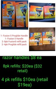 🔥Gillette Fusion5 ProGlide MEGA Lot!  2 Handles, 27 Refill Cartridges