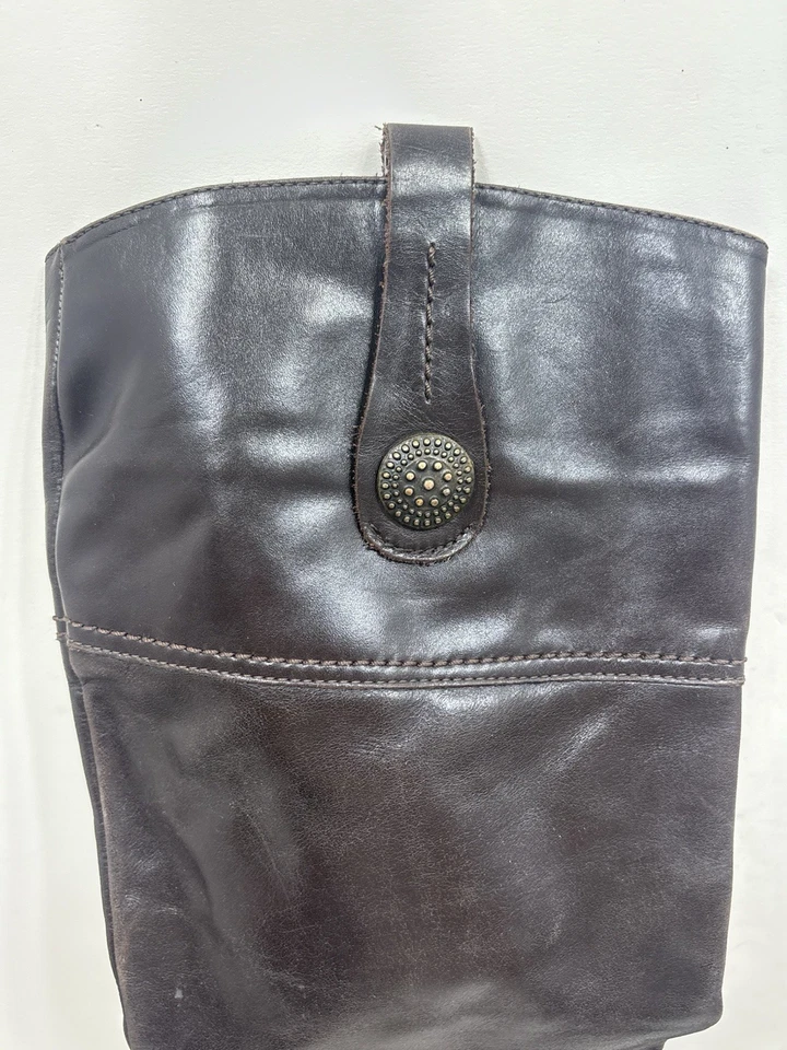 Lavorazione Artigiana Brown Long Heeled Boots Women Side Zip EU 41 US 9.5 - Image 2 of 4