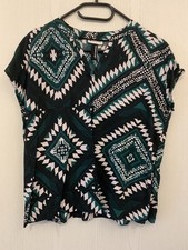 Bluse von Street One Muster Gr. 38 Top Zustan...