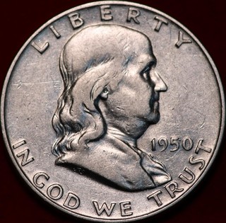 1950 D Denver Mint Silver Franklin Half