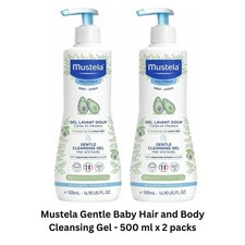 Mustela Gentle Baby Hair and Body Cleansing Gel - 500 ml x 2 Packs